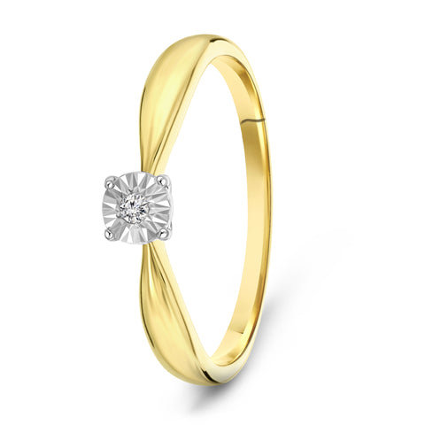 Inel din aur galben cu diamant R480-L-PL-35017-YW