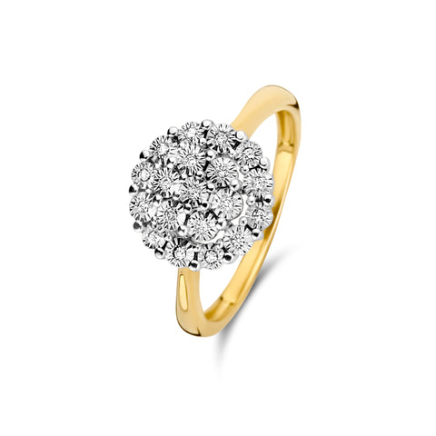 Inel din aur galben cu diamant R480-PL-35048-YW