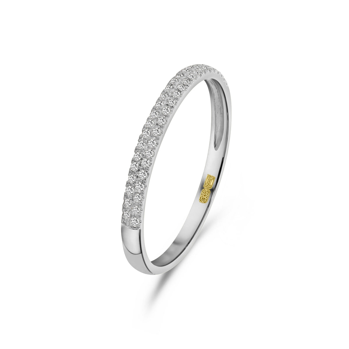 Inel glisant din aur alb cu diamante R480-RDF13811B-W