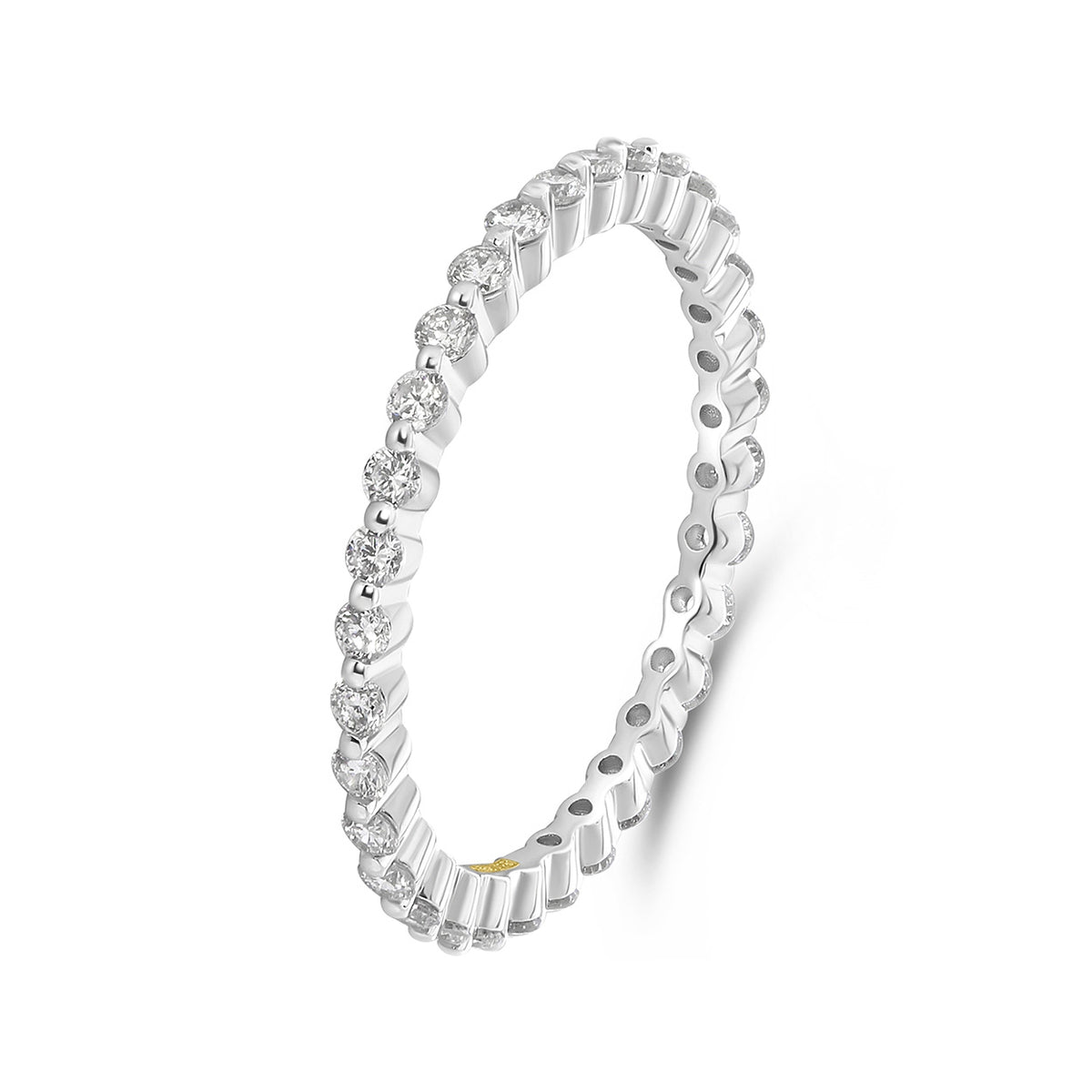 Inel eternitate din aur alb cu diamante cultivate în laborator R480-RDF21472002-LG-W
