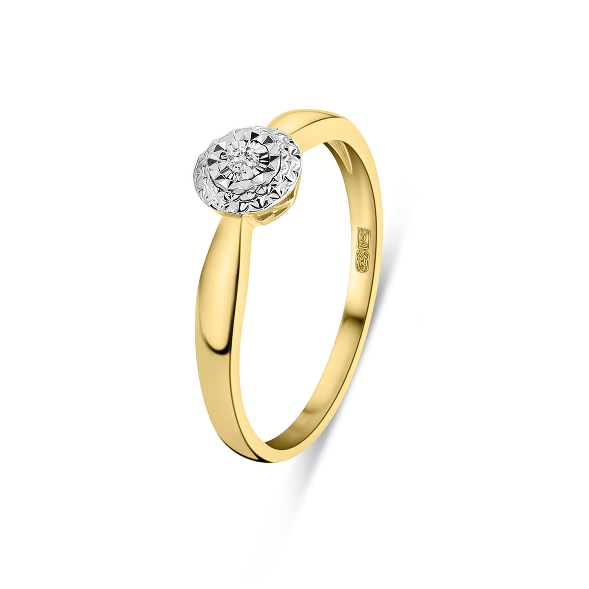 Inel din aur galben diamant minune R480-RG010162ADI-YW