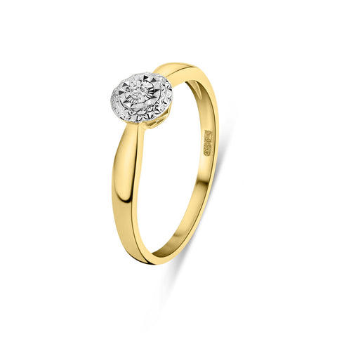Inel din aur galben diamant minune R480-RG010162ADI-YW
