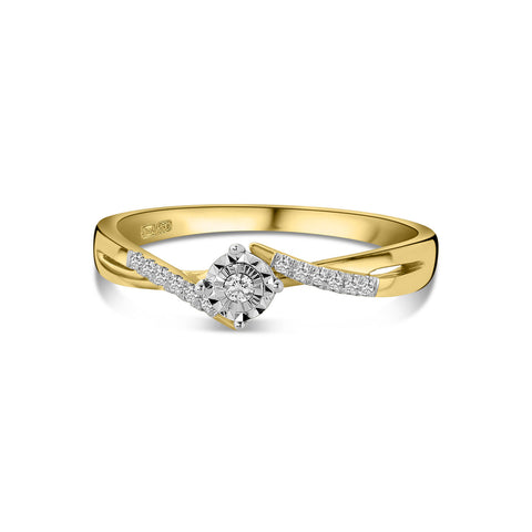 Inel din aur galben cu diamant R480-RO010098ADI-YW