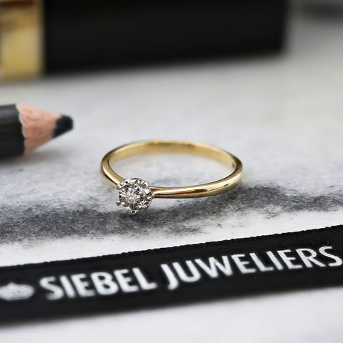 Inel din aur galben cu diamant R480-RO010100ADI-YW