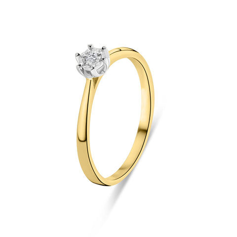 Inel din aur galben cu diamant R480-RO010100ADI-YW