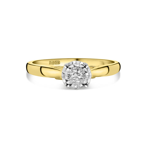 Inel din aur galben cu diamant R480-RO010101ADI-YW