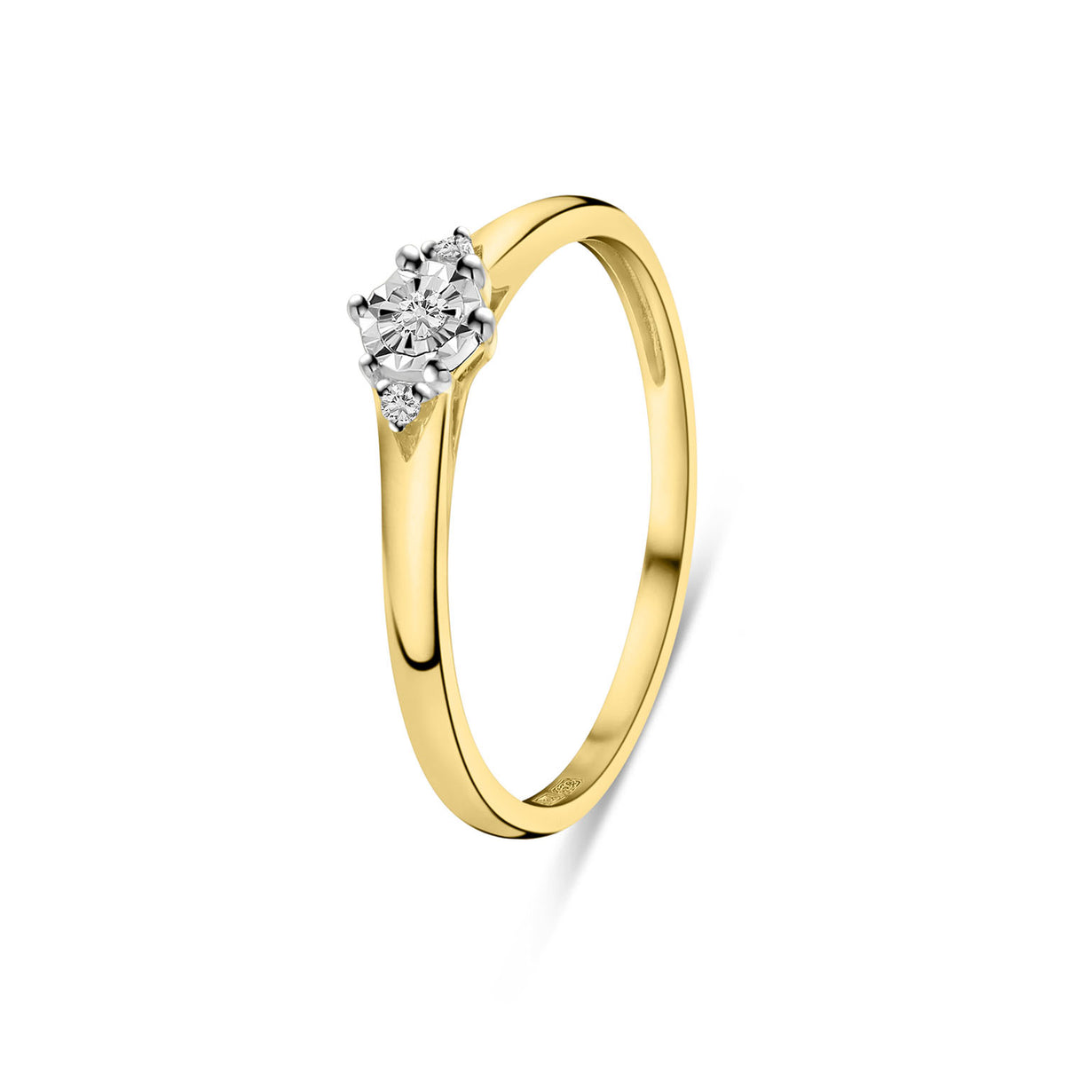 Inel din aur galben cu diamant R480-RO010125ADI-YW
