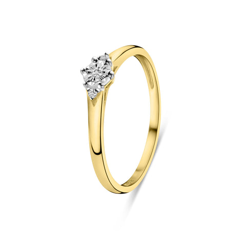 Inel din aur galben cu diamant R480-RO010125ADI-YW