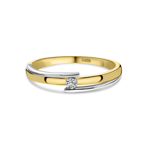 Inel miracol bicolor cu diamant R480-RR010224ADI-YW