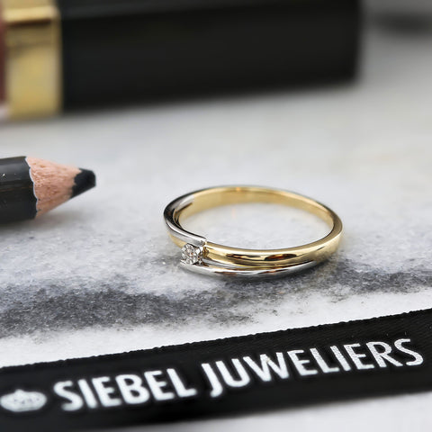 Inel miracol bicolor cu diamant R480-RR010224ADI-YW