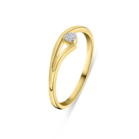 Inel din aur galben cu diamante R480-RR010314ADI-Y