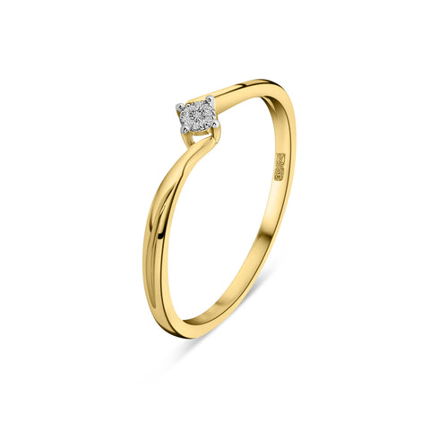 Inel din aur galben cu diamant R480-RR010315ADI-Y
