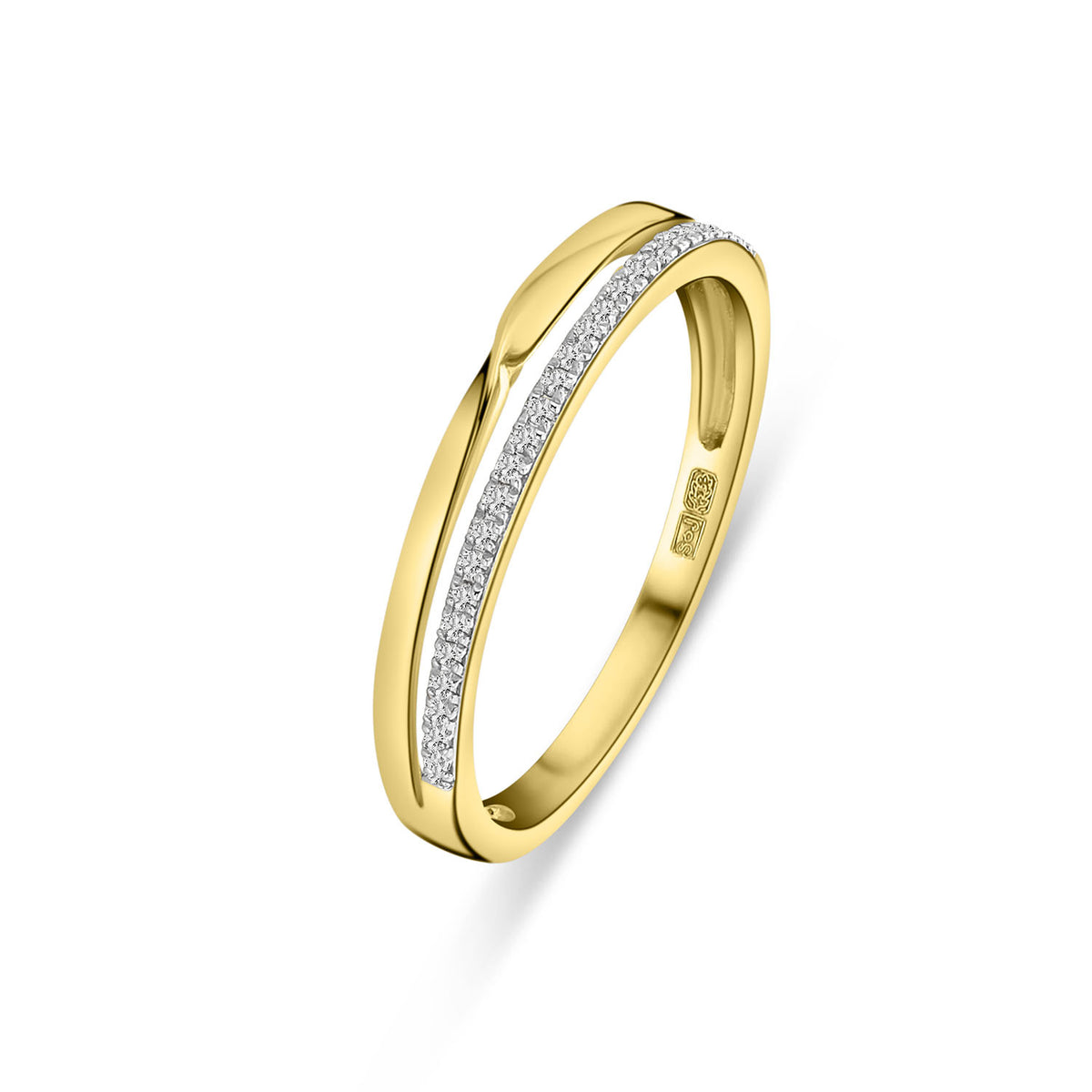 Inel din aur galben cu diamante R480-RR100139ADI-Y