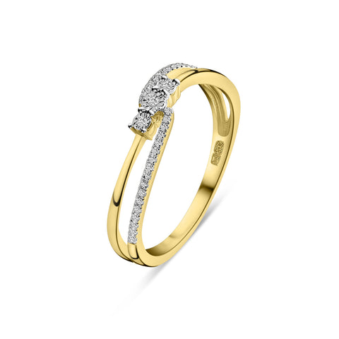 Inel din aur galben cu diamante R480-RR100143ADI-Y