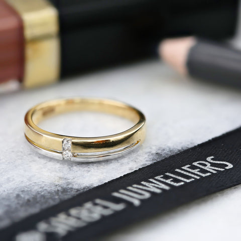 Inel bicolor cu diamante R480-RR110050ADI-YW