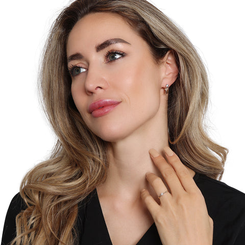 Inel din aur alb-galben cu diamant 42557686