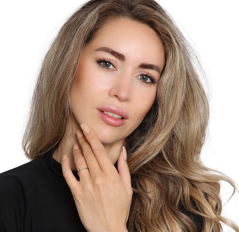 Inel din aur alb-galben cu diamant 42557686