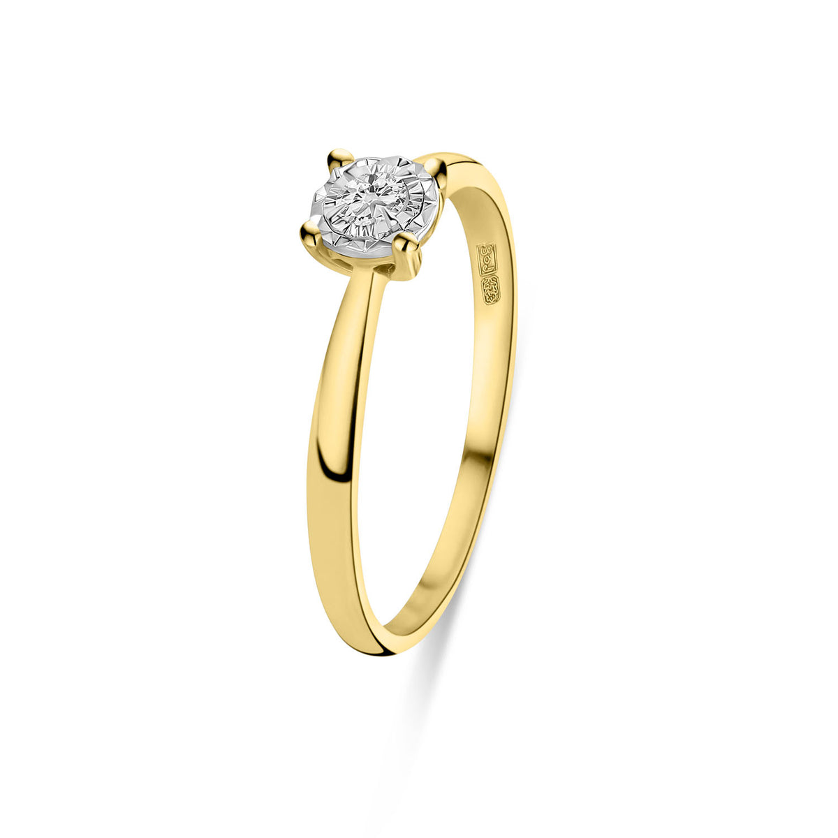 Inel din aur galben cu diamant R480-RR230108ADI-YW