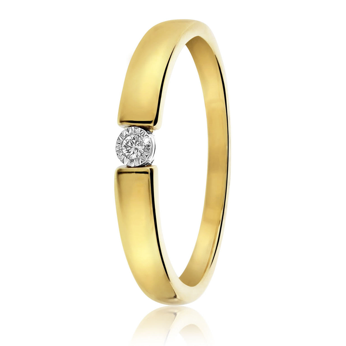Inel din aur galben cu diamant R480-SOL-Y318-002-G2-YW