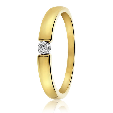 Inel din aur galben cu diamant R480-SOL-Y318-002-G2-YW