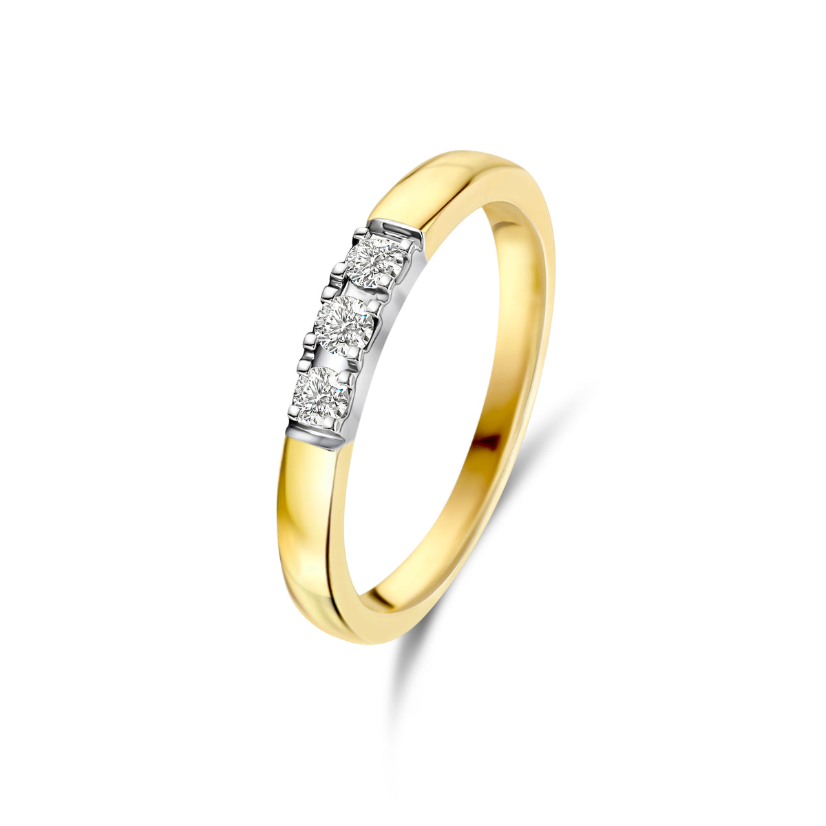 Inel din aur galben cu diamant cultivat in laborator 42451493