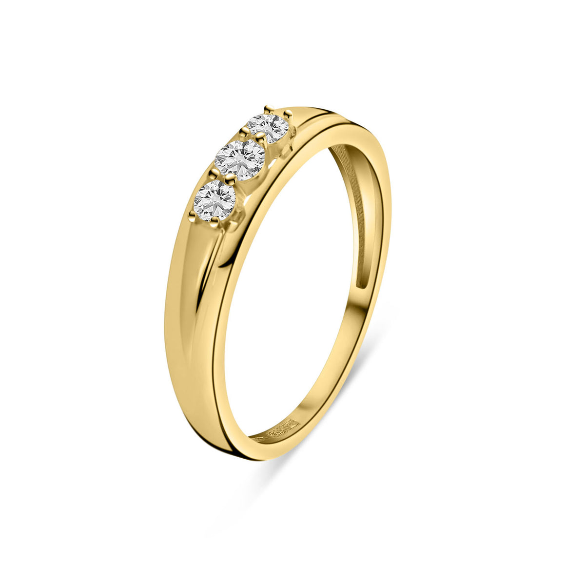 Inel din aur galben cu zirconiu R515-18U22-OZKR1673-CZ-Y