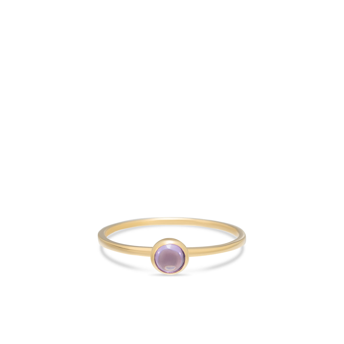 Inel din aur galben de 14 karate cu zirconiu violet R522-RDC01-4305-02