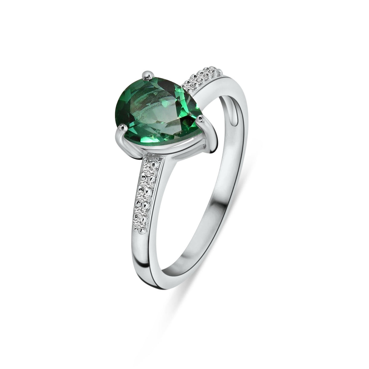 Inel cu cuart si diamant cultivat in laborator - SET659-R