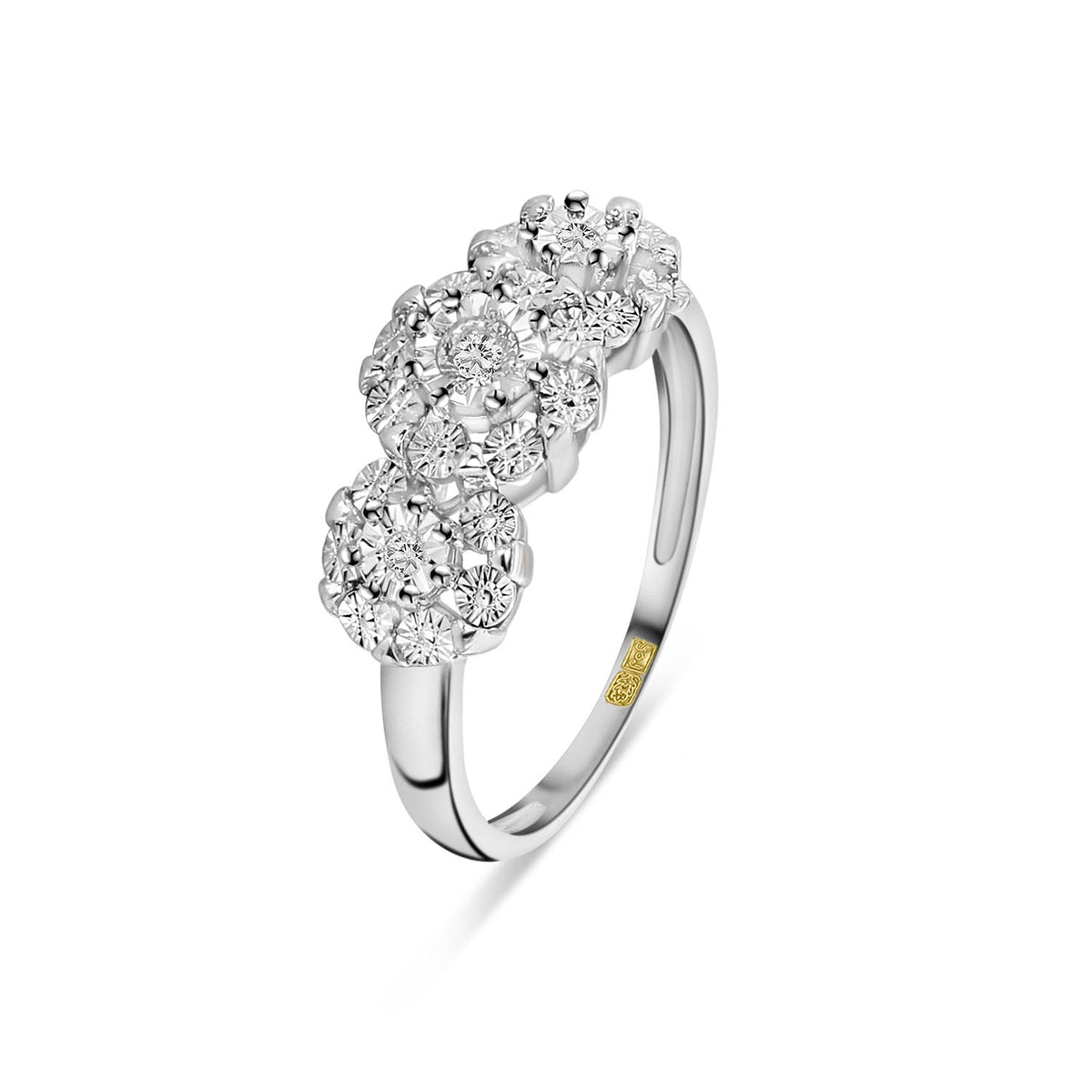 Inel din aur alb cu diamante R766-PL33735-W