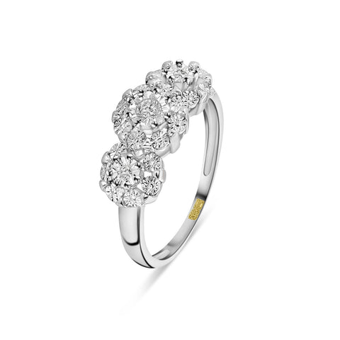 Inel din aur alb cu diamante R766-PL33735-W