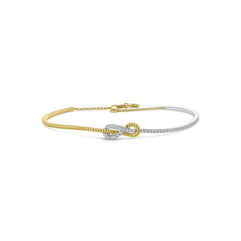 Bratara bicolor loveknot cu diamante V480-GC530011ADI-YW